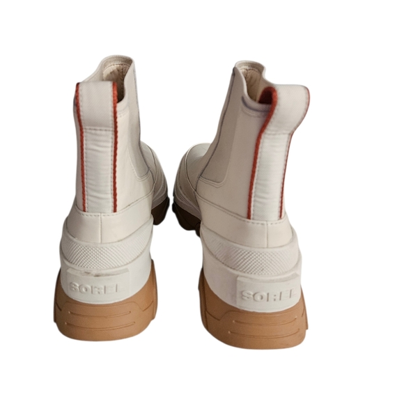 Sorel Brex Chelsea Ankle Boot Leather Women's 7.5 Pull On Natural Sea Salt - Picture 5 of 14